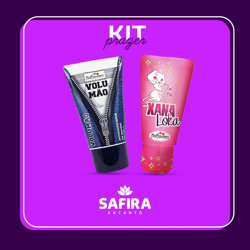 Kit Lubrificantes Xana Loka Gel Excitante Feminino Lubrificante