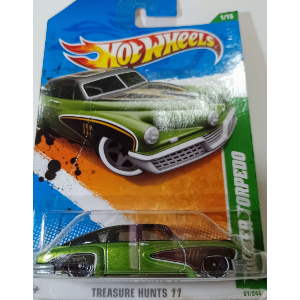 Hot Wheels TH TUCKER TORPEDO TREASURE HUNTS 11 T Hunt T9721 Mattel 1 64 Shopee Brasil