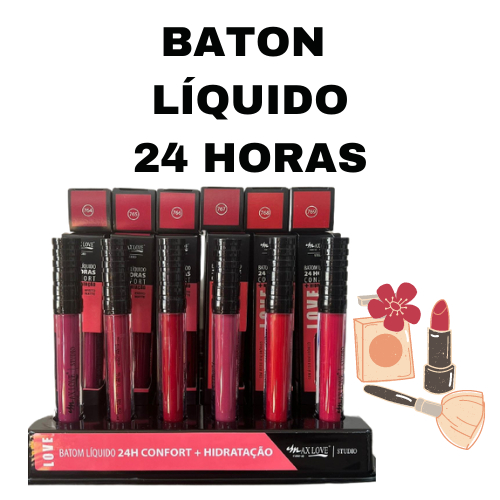 Batom Líquido 24 Horas Max Love CORES VIBRANTES Shopee Brasil