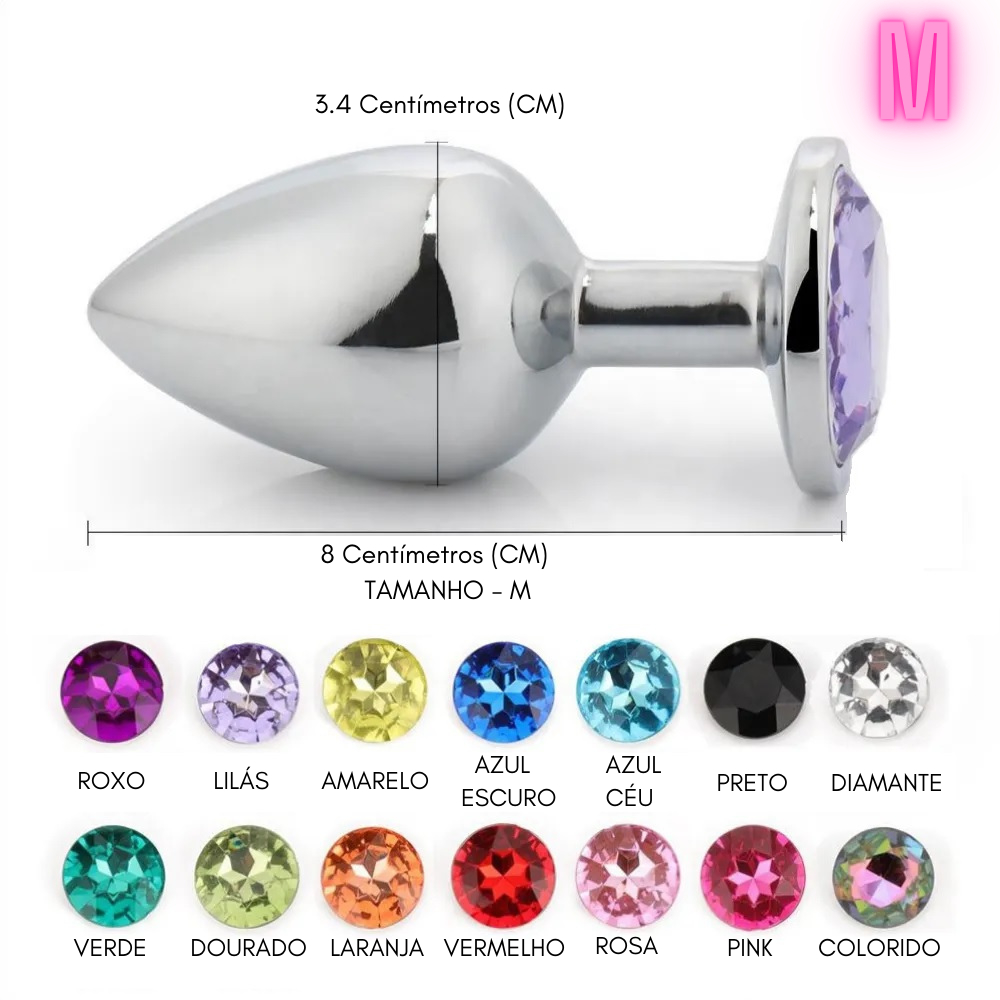 PLUG ANAL M ACO BRILHANTE SEXY IMPORT GALL TAMANHO M Shopee Brasil
