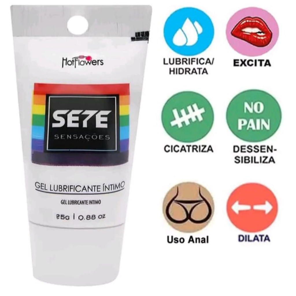 Gel Lubrificante Para Sexo Anal 7x1 Dilata Anestesia Cicatriza Sete