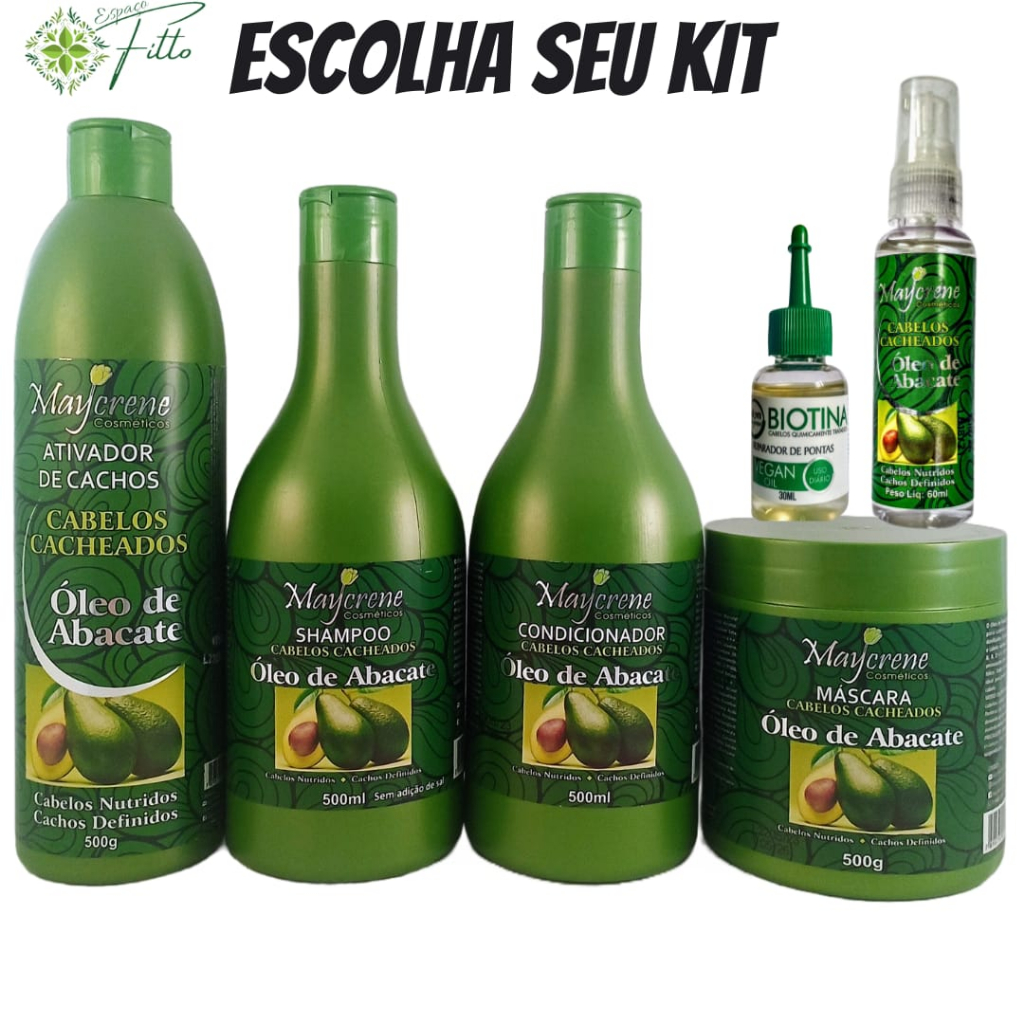 Monte Seu Kit Abacate Maycrene Shamp Cond Masc Oleo Reparador Ativador