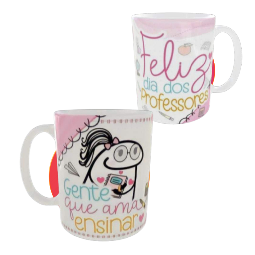 Caneca Dia Dos Professores Flork Porcelana Ml Shopee Brasil