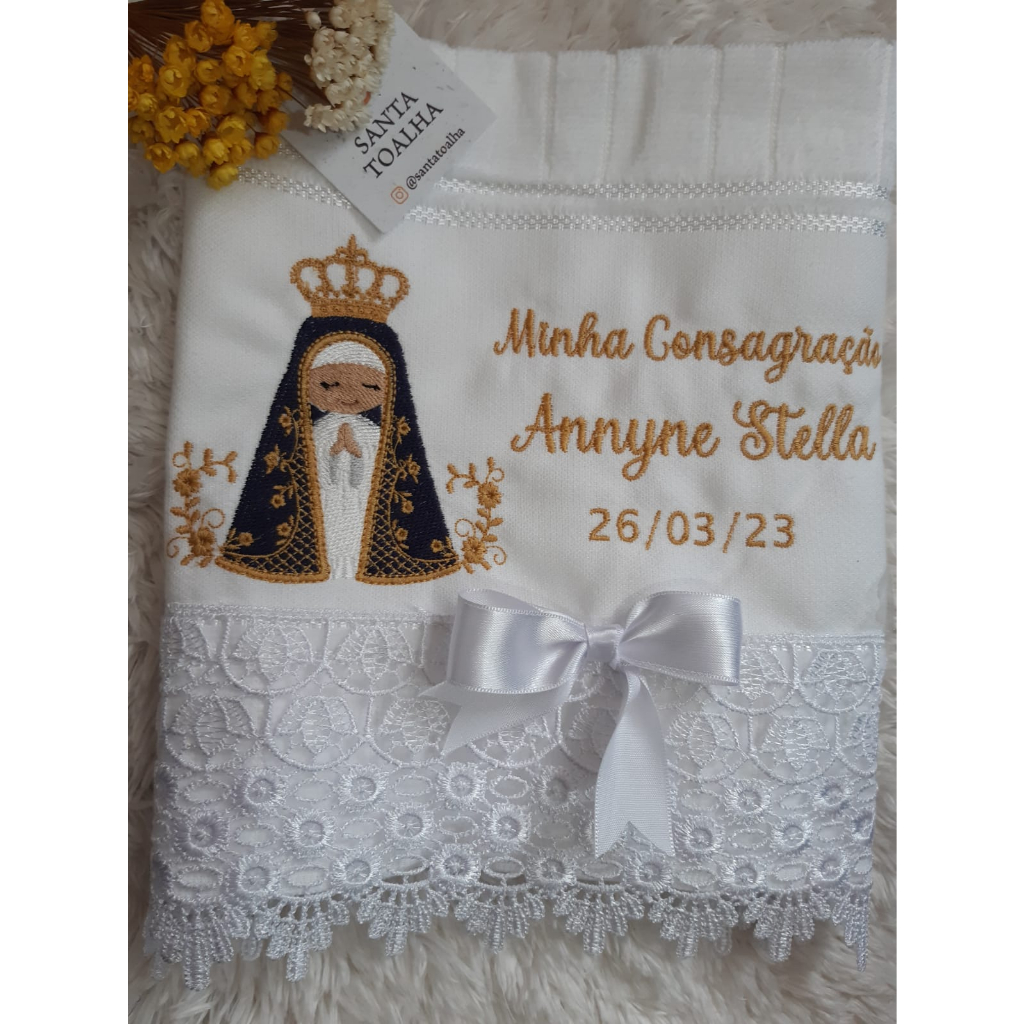 Toalha Batismo Nossa Senhora Aparecida Shopee Brasil