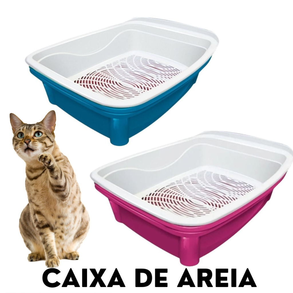 Banheiro de Gato 3 Peças Peneira Bandeja Para Areia de Gatos