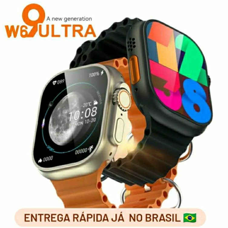 Smartwatch W69 Ultra Série 9 Microwear 2GB ROM Bússola 49MM Relógio