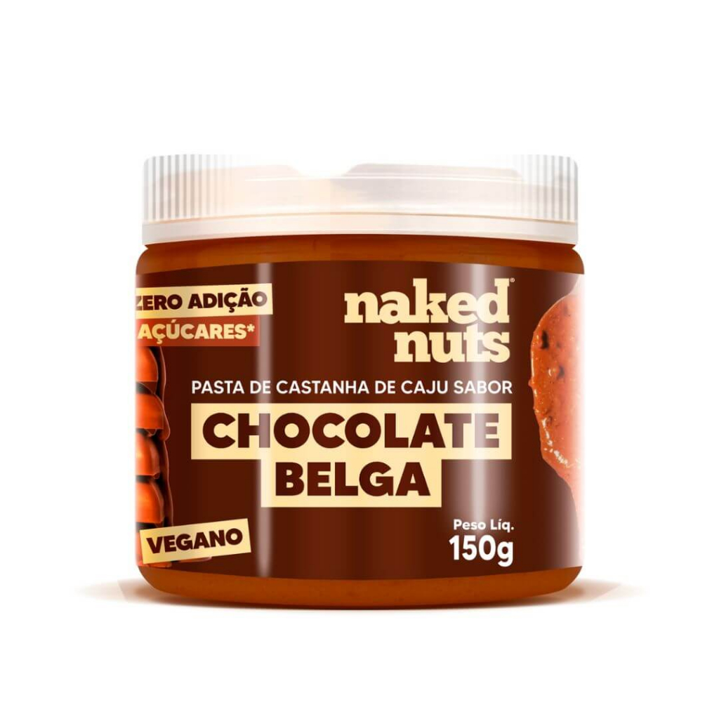Pasta De Castanha De Caju Chocolate Belga Crocante 150g Naked