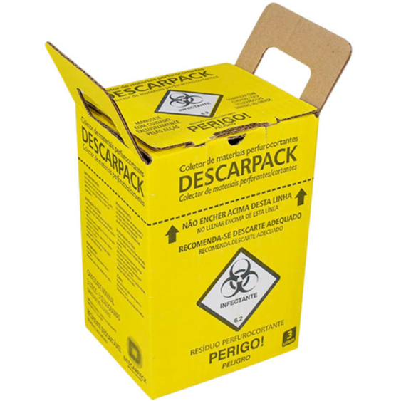 Coletor Para Material Perfurocortante Descarpack 3 Litros Shopee Brasil