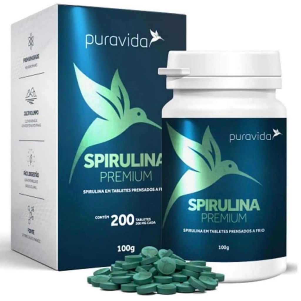 Spirulina Orgânica Pura Vida 200 Tabletes Shopee Brasil