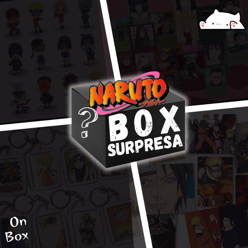 Kit Surpresa Naruto Caixa Surpresa Presentes Criativos Anime