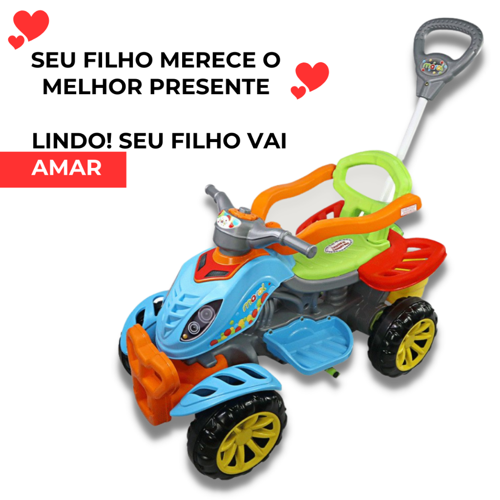 Carrinho De Passeio Quadriciclo Triciclo Infantil Pedal E