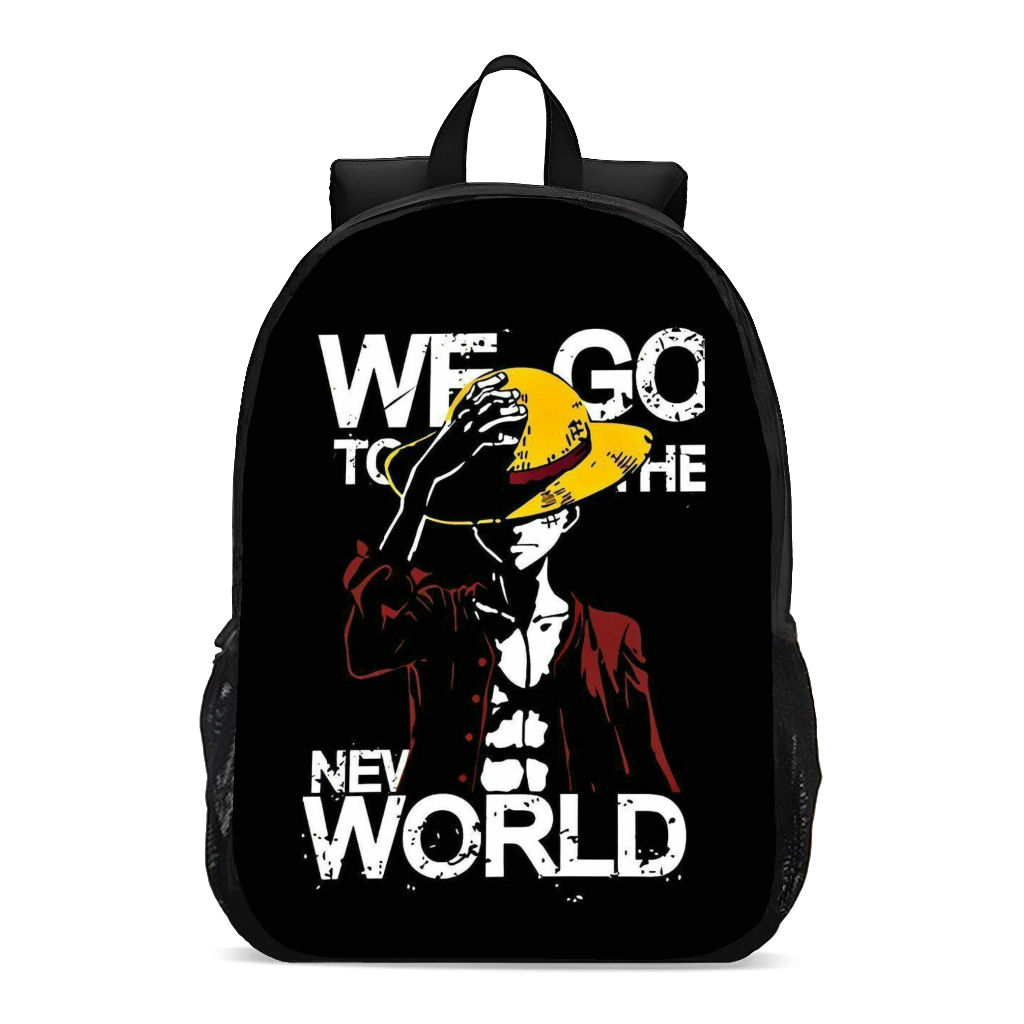 Mochila Escolar Infantil Juvenil One Piece Luffy Piratas Anime Novidade