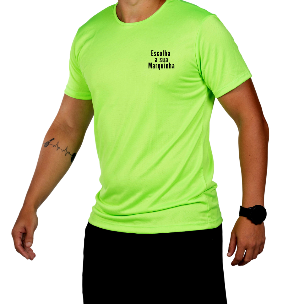 Camiseta Dry Fit Furadinha Escolha Sua Marquinha Corrida Caminhada