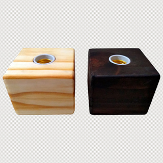 Abajur Luminária Cubo Madeira Shopee Brasil