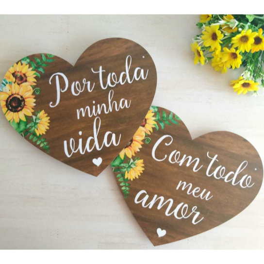 Placa Cora O Mdf Casamento Cadeiras Dos Noivos Por Toda Minha Vida