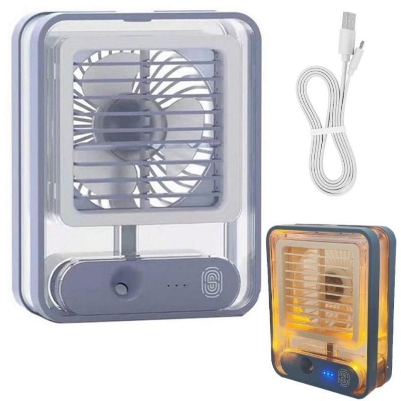 Ventilador Portátil 3 Velocidades Recarregável Usb Led umificador ar