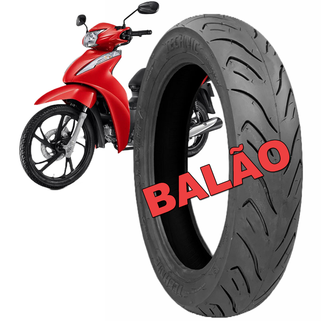 Pneu Traseiro Largo Balão 110 80 14 Technic Sport R PCX 150cc Biz 100