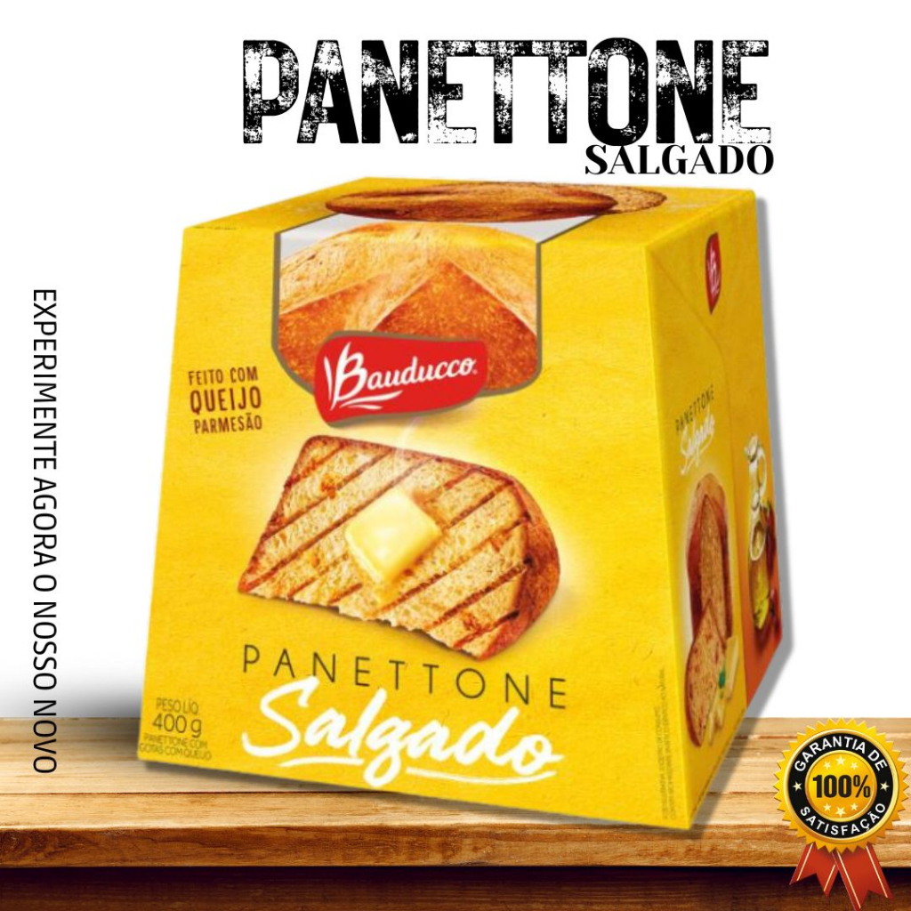 Panettone Salgado Gotas Queijo Bauducco Caixa G Shopee Brasil