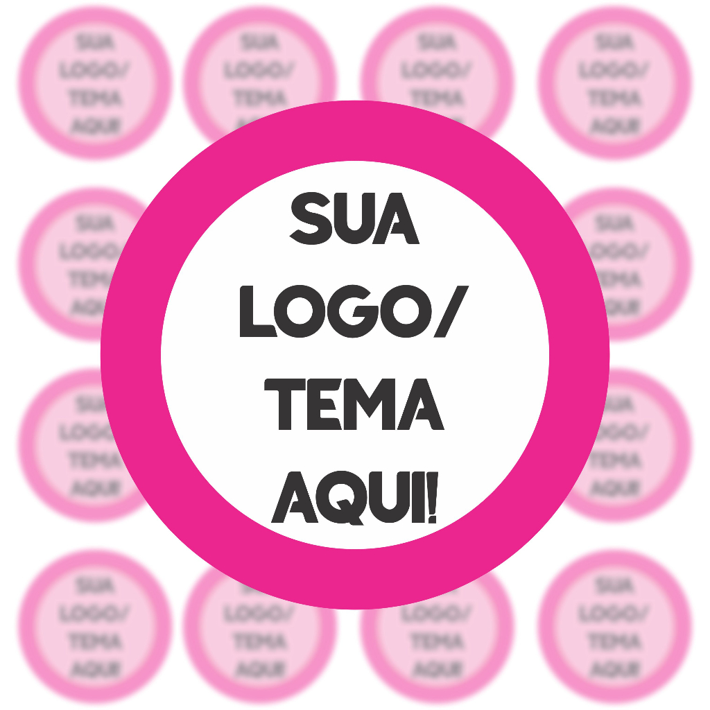 100 Adesivos Personalizados 8x8 Lembrancinhas Logo Redondo Ou