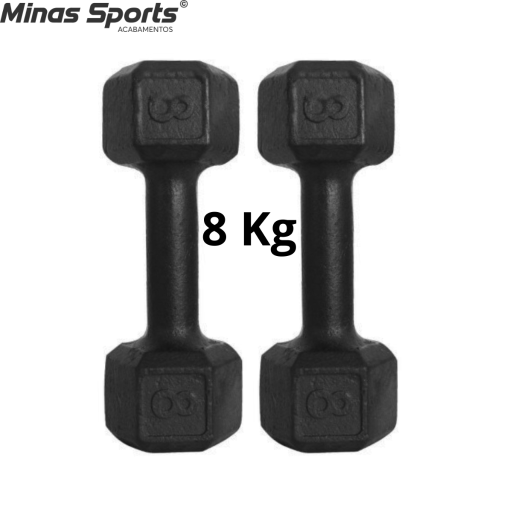 Par Halter Sextavado Pintado Kg Treino Muscula O C Un Shopee Brasil