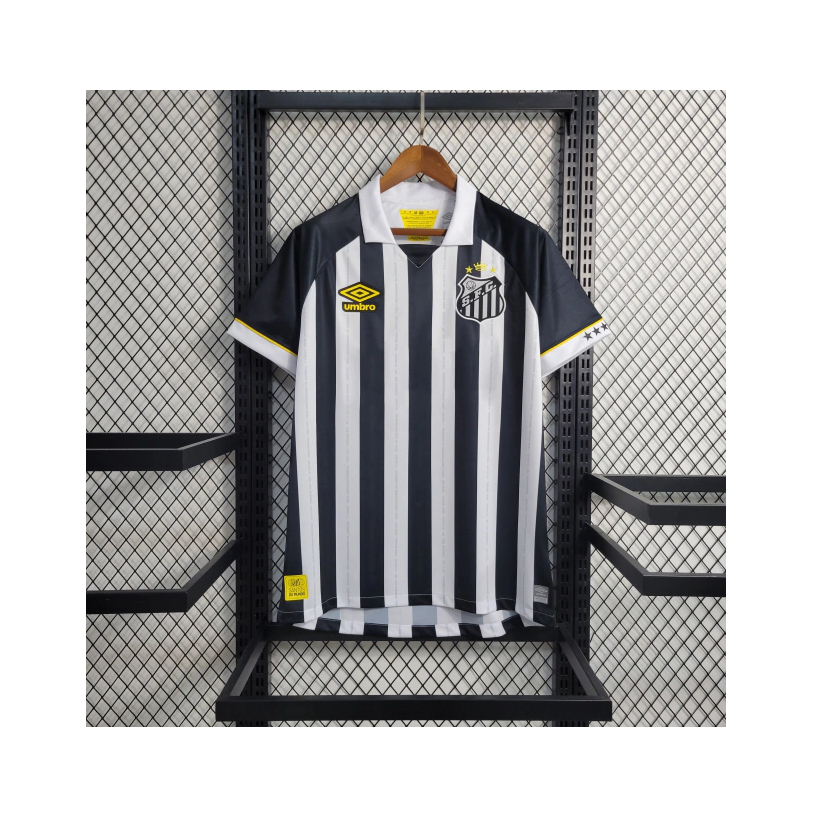 Camisa Santos Listrada Branca C Preto Racionais Temporada P Ao