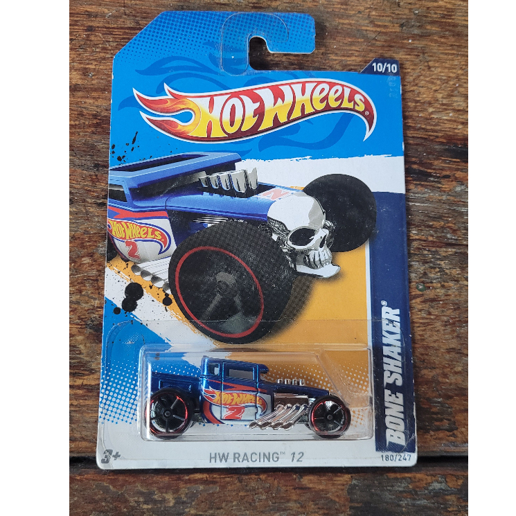 Hot Wheels Bone Shaker Azul HW Racing Lacrado Main Line Shopee Brasil