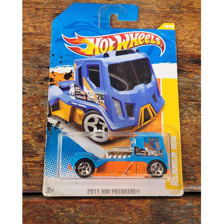 Hot Wheels Caminhão Rennen Rig Azul HW Premiere Lacrado Main Line Shopee Brasil