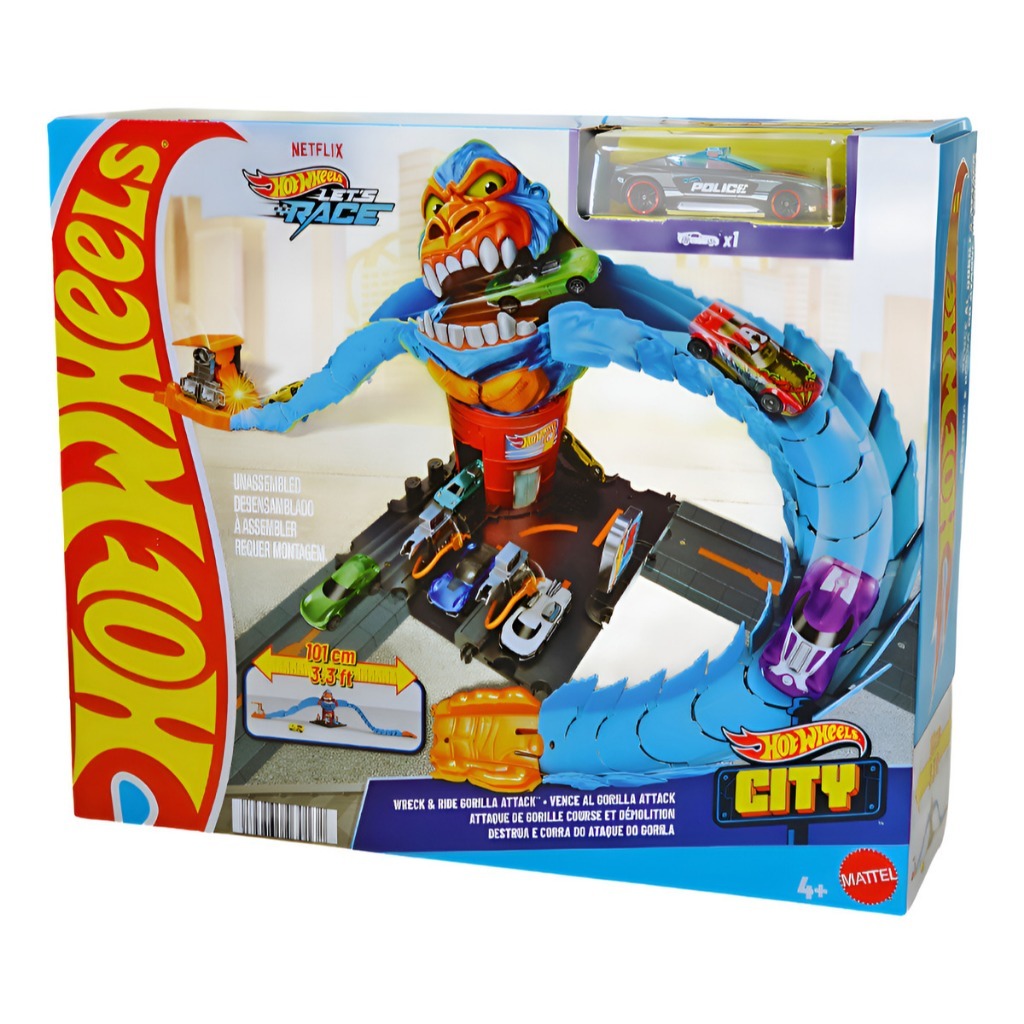 Pista Hot Wheels City Ataque Do Gorila Mattel HDR30 01 Pista 01