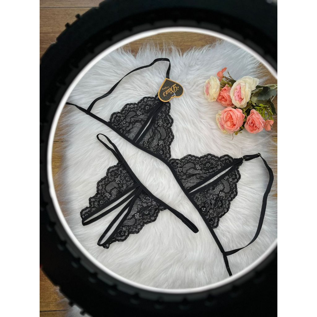 Conjunto De Lingerie De Renda Apressadinha Marido Apressado