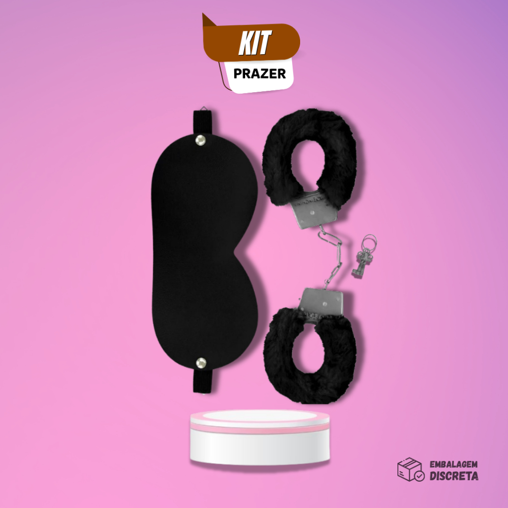 Kit Algema de Pelúcia Venda Tapa Olho Sex Shop Produtos Shopee Brasil
