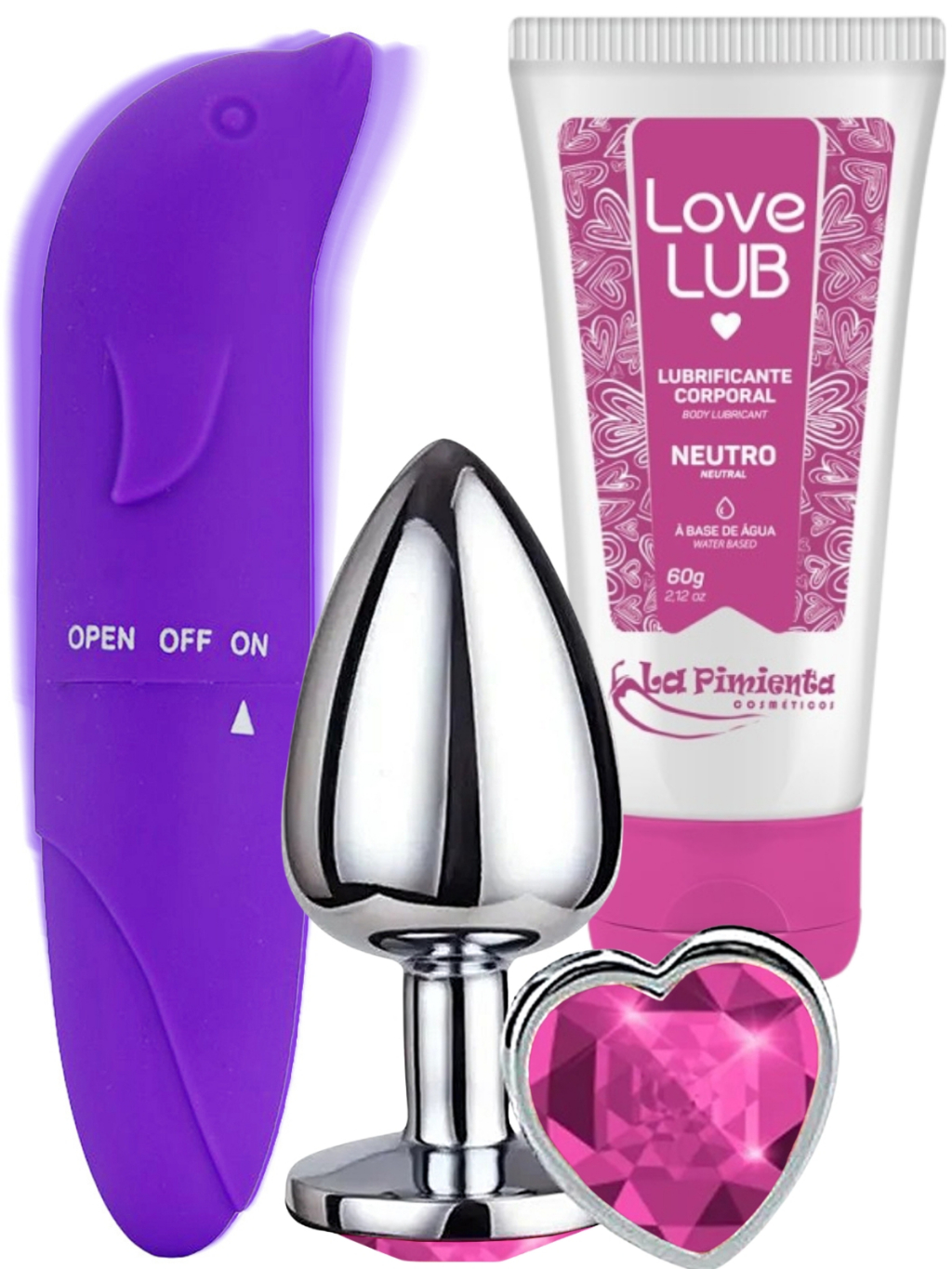 Plug Anal P M G Vibrador Golfinho Masturbador Excita Estimula