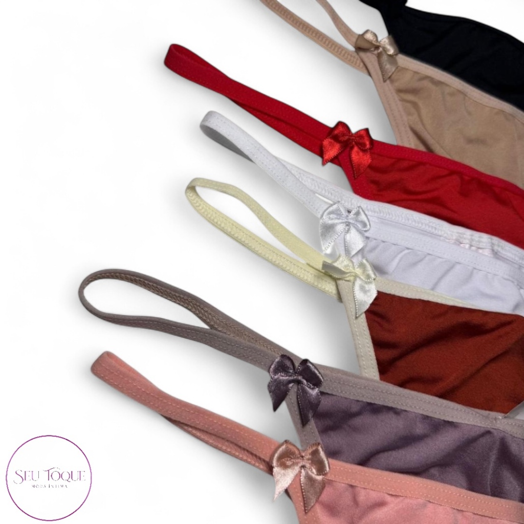 Kit C 5 Unidades De Calcinha Fio Dental Lingerie Sexy Shopee Brasil