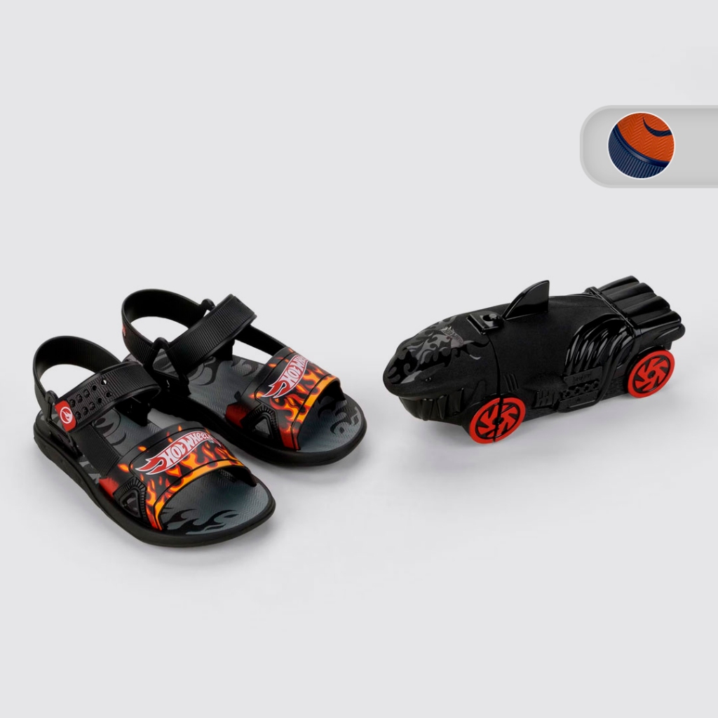 Sandalia Menino Hot Wheels Shark Estojo Grendene 23058 Shopee Brasil