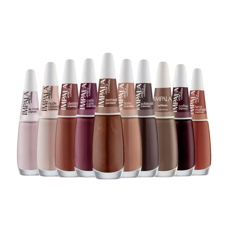 Kit Esmalte Impala Marrom Nude Esmalte Tons De Capivara Escolher