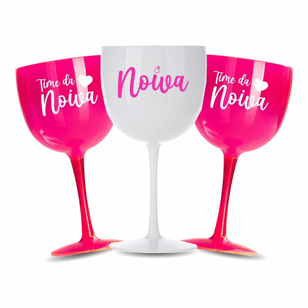 Kit 35 Taças Gin Vodka 580ml Acrílica Tema Chá de lingerie despedida