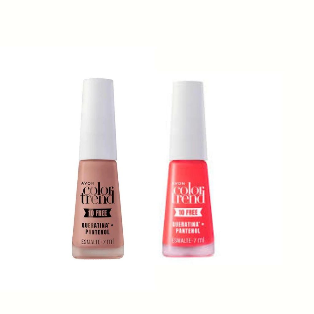 Kit Esmaltes Color Trend Nude Rosa Recife De Coral Nude Rosa E