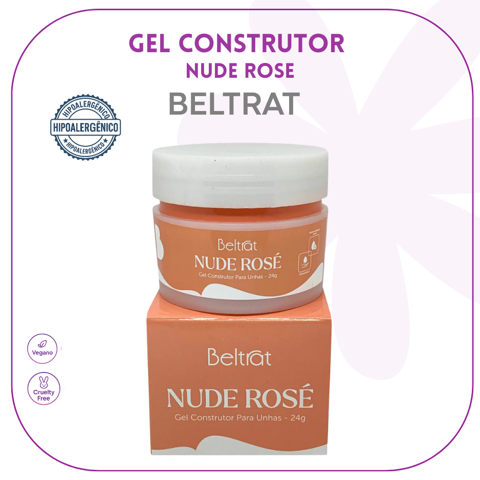 BELTRAT GEL CONSTRUTOR NUDE ROSE G ALONGAMENTO UNHAS BLINDAGEM