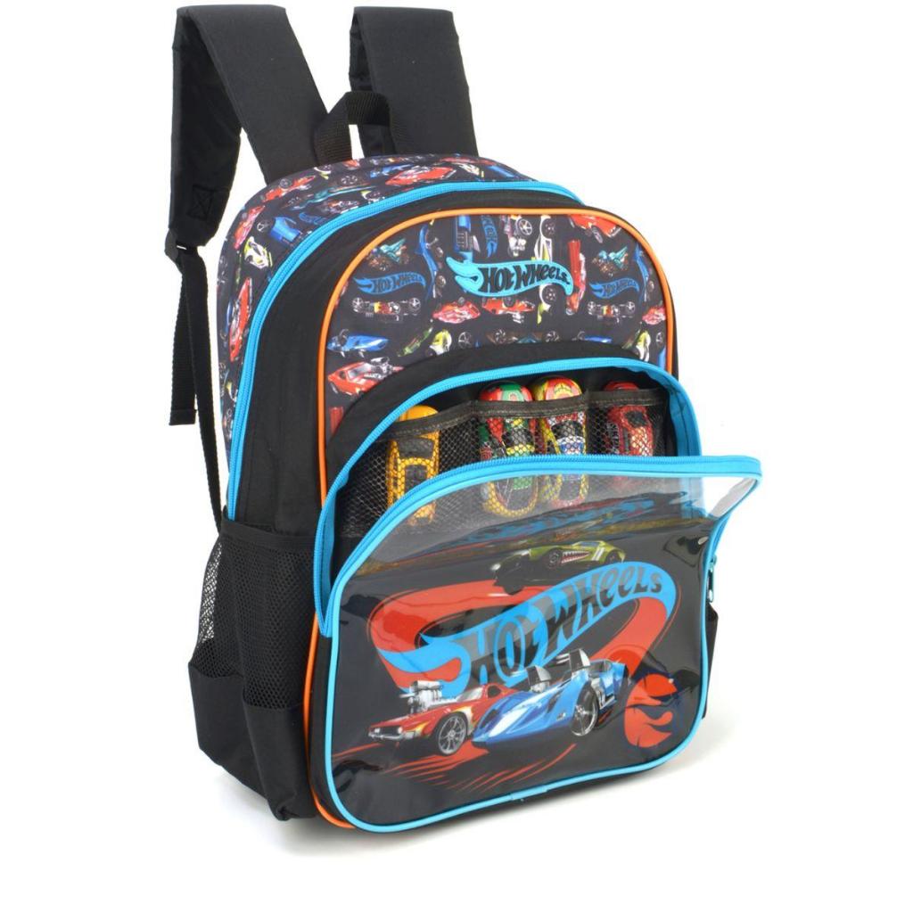 Mochila Infantil Hot Wheels Grande Preta Luxcel Shopee Brasil