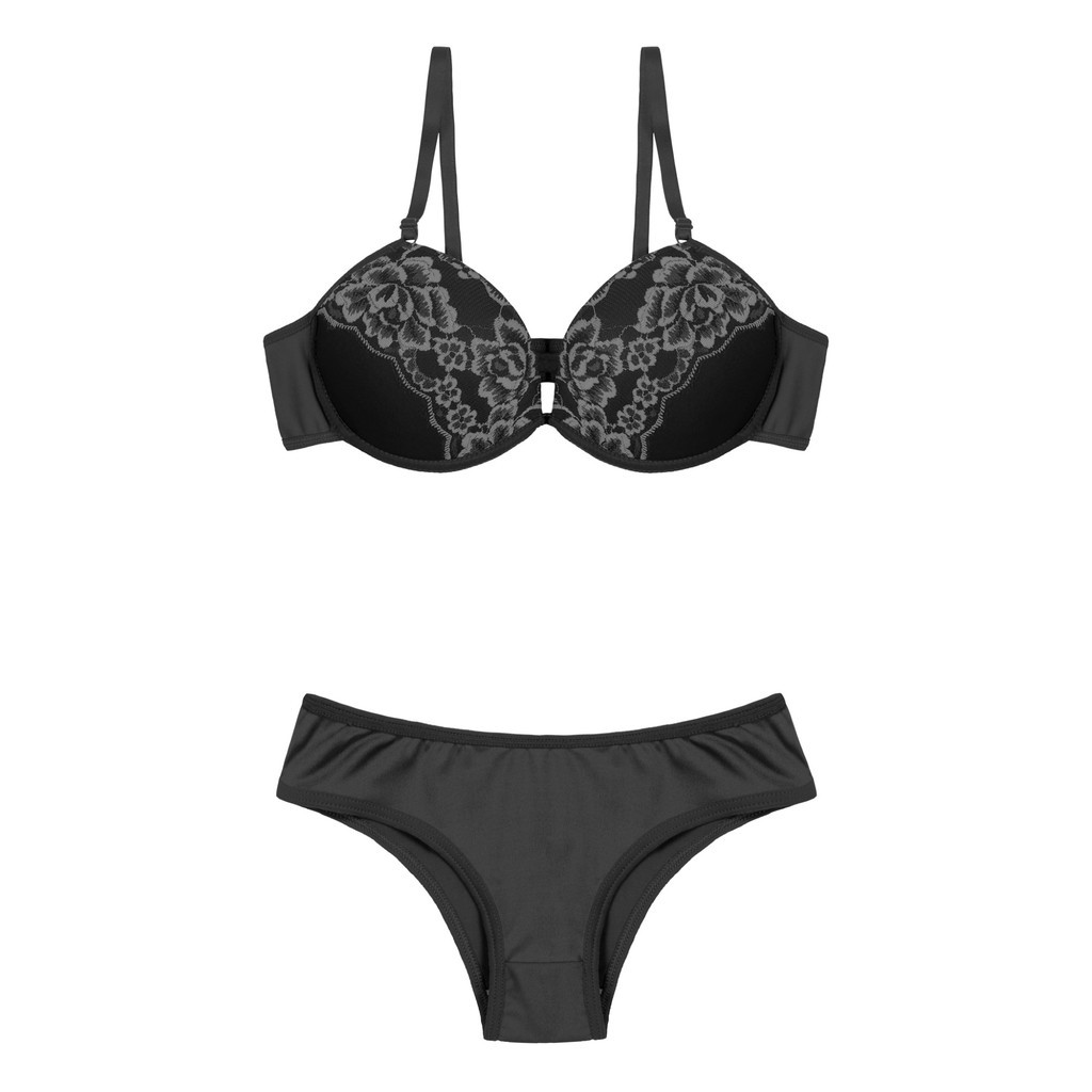 Conjunto Lingerie Renda Luxo Bojo Calcinha Conforto Sensual E