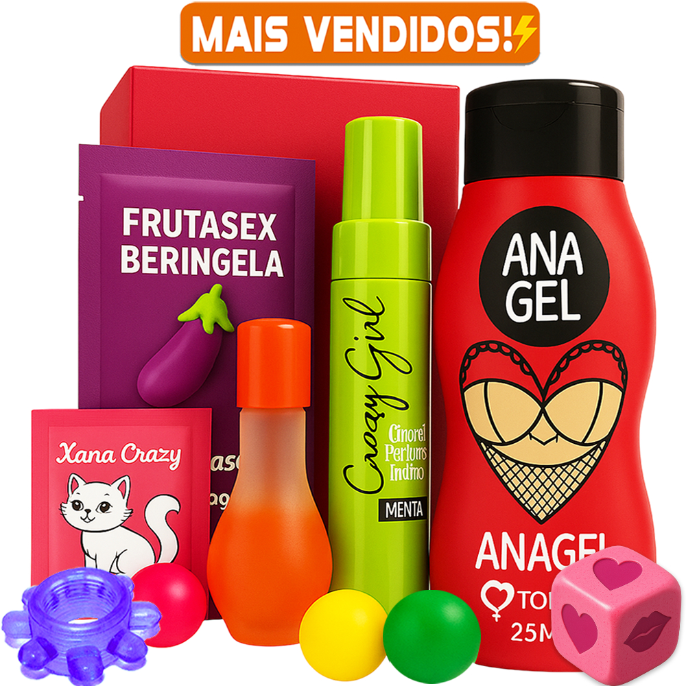 Kit Luxo Sex Shop Completo Produto Brinquedo Sexy Shop Lubrificante