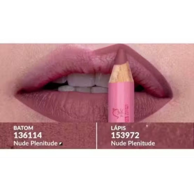 Lápis Delineador para olhos e Boca Cor Nude Plenitude Val 2027