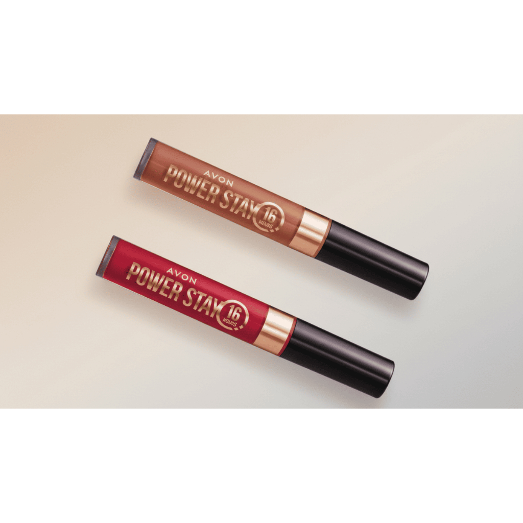 Kit 2 Batons Avon Power Stay Líquido Matte Original Nude Queimado