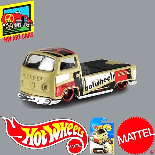 Hot Wheels Volkswagen T2 Pickup Kombi Bege HW Art Cars Lacrado 1 64