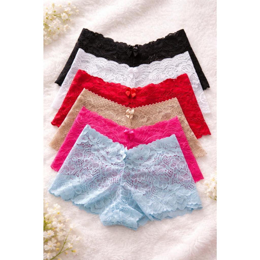 Kit Calcinhas Cale On Lingerie Tanga Shortinho Renda Feminino Sexy
