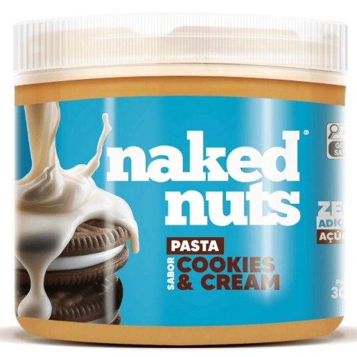 Pasta Castanha De Amendoim Cookies Cream Naked Nuts 300g Shopee