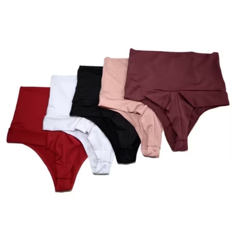Kits 5 calcinha cós Alto fio Duplo Calcinha impina bumbum kit lingerie