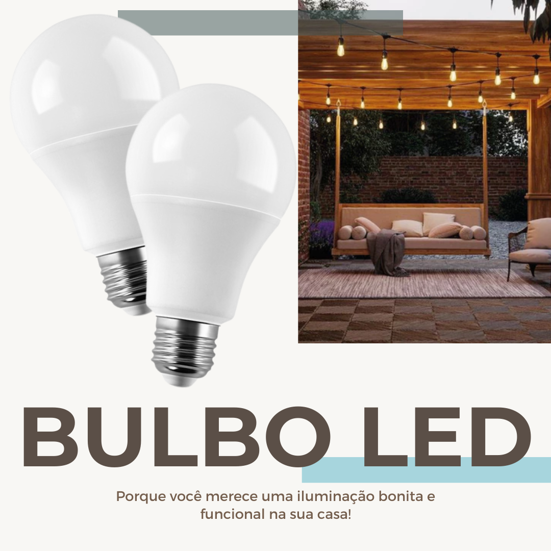 L Mpada Led Bulbo W Branco Frio K Luz Branca Branco