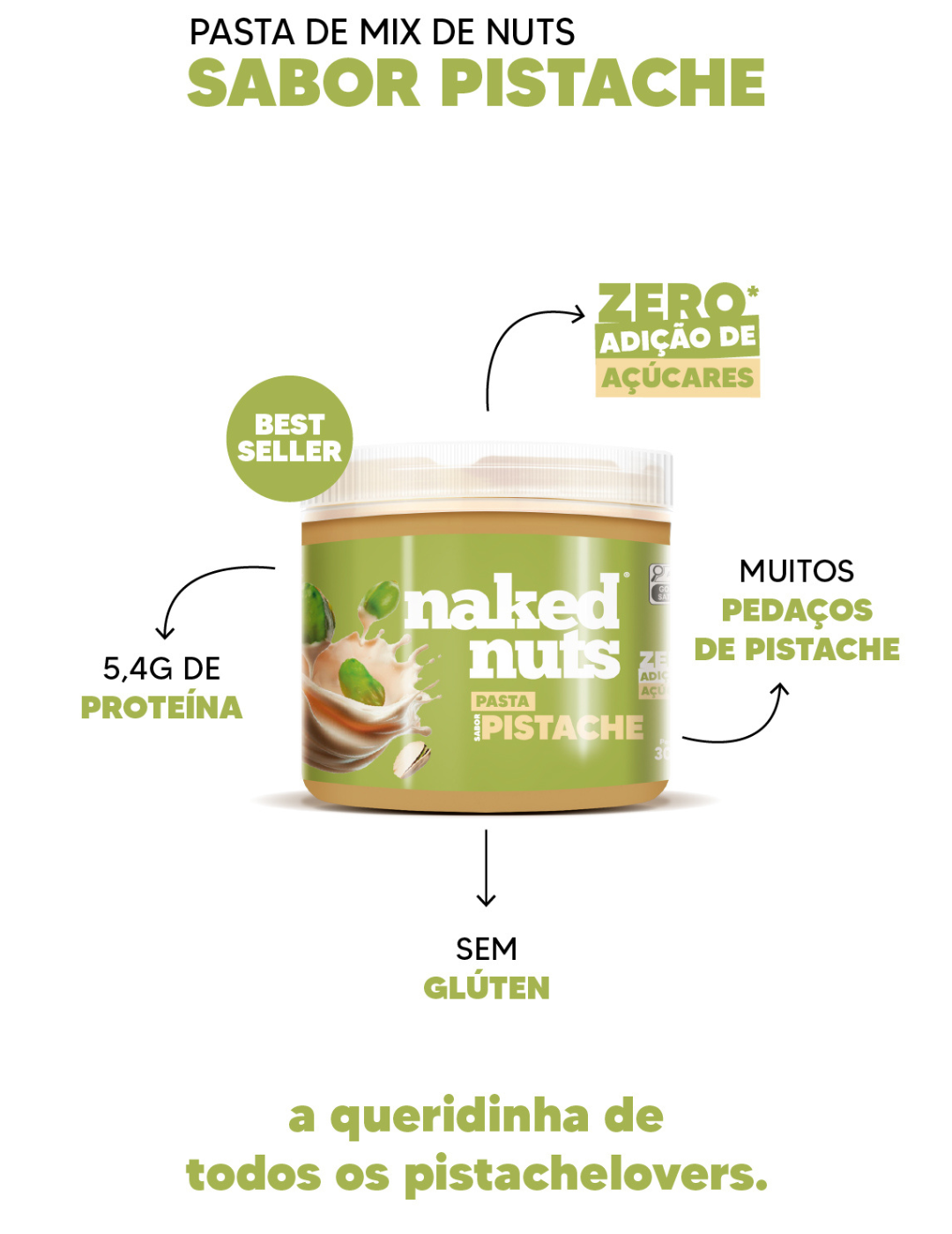 Pasta de Amendoim Proteica 300g Naked Nuts Pasta Fit Zero Açúcar