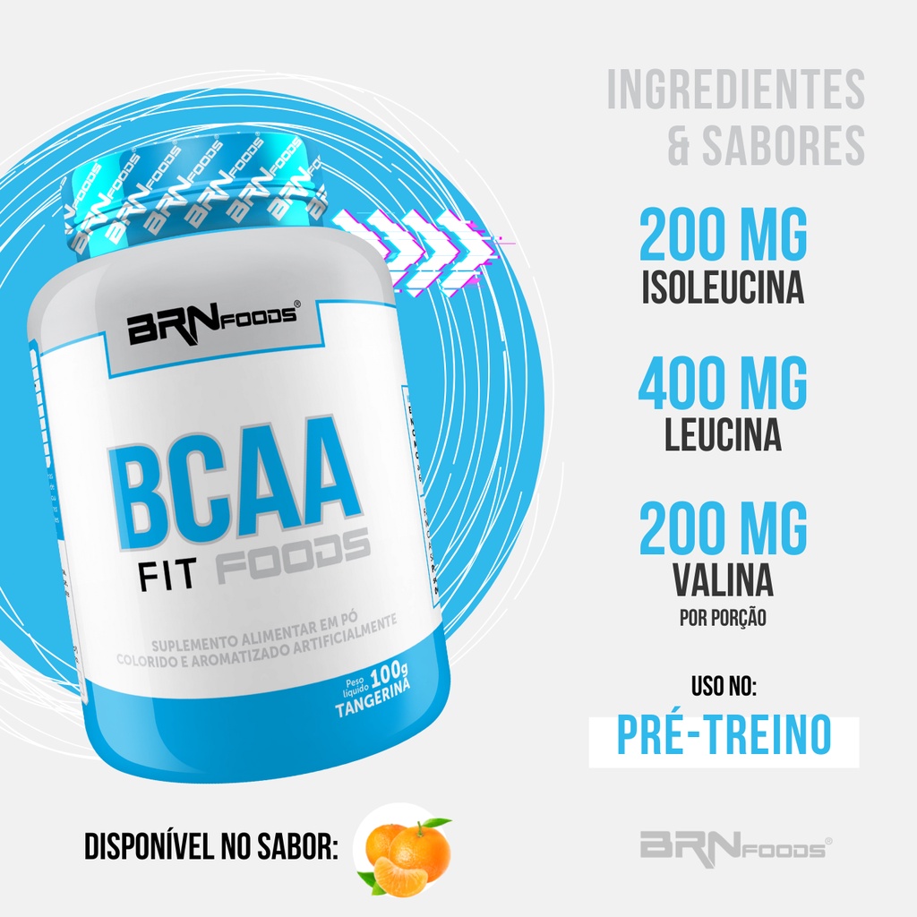 Kit Whey Fit Foods Blend G Refil Bcaa Fit Tangerina G Premium