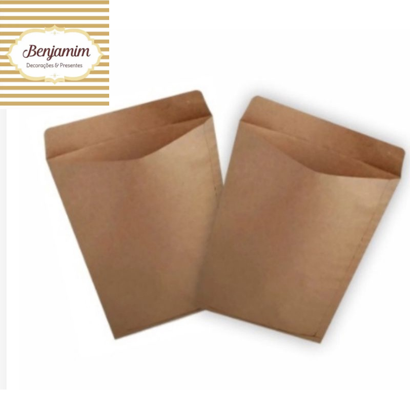 Envelope Saco Kraft Natural 24x34 Cm 80g Pacote 100 Unidade